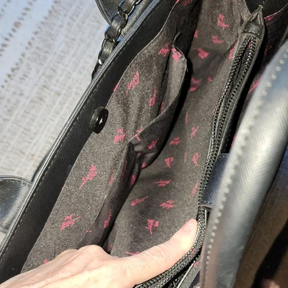 Betsey Johnson Black Bow-Embossed Tote - Picture 9 of 16